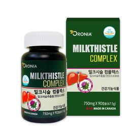 [ORONIA] New Milk Thistle Complex 90 Capsules_Liver Health, Vitamin B, Health Functional Food, Nutritional Supplement_Made in Canada